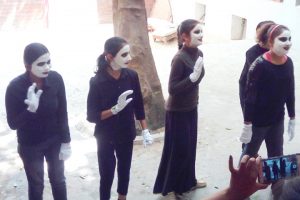 Mime Act in Science Fair